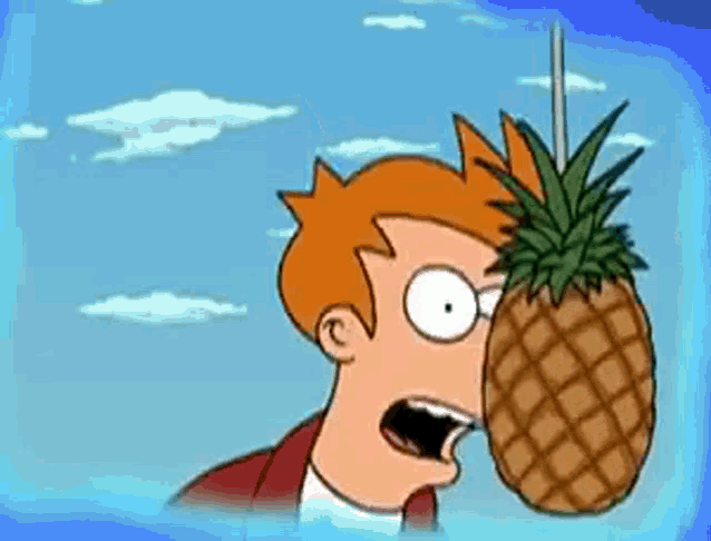 Tyler Tebo Fry Eats Pineapple GIF - Tyler Tebo Fry Eats Pineapple Futurama Pineapple GIFs