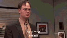 Yes GIF - Yes The Office Dwight Shrute GIFs
