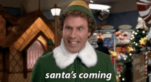 Merry Christmas Santas Coming GIF - Merry Christmas Santas Coming Elf GIFs