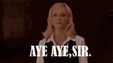 Aye Sir Amy Poehler GIF - Aye Sir Amy Poehler Yes Sir GIFs