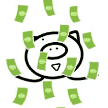 money rain piggy lots of money happy im rich