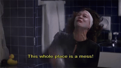 mess,dirty,clean,frustrated,angry,mad,This Whnole Place Is A Mess,gif,anima...