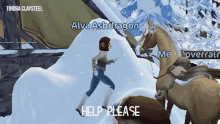 Star Stable Help Me GIF - Star Stable Help Me Tindra Claysteel GIFs