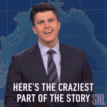 Heres The Craziest Part Of The Story Colin Jost GIF - Heres The Craziest Part Of The Story Colin Jost Saturday Night Live GIFs
