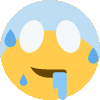 Emoji Drool Sticker - Emoji Drool Sweat Stickers