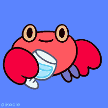 Throwing Water Crabby Crab GIF - Throwing Water Crabby Crab Shy Shrimp GIFs