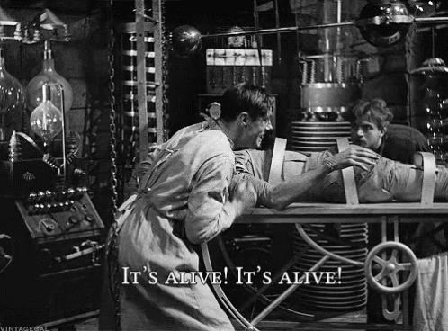 It'S Alive! It'S Alive! GIF - Alive Itsalive Frankenstein - Discover & Share GIFs