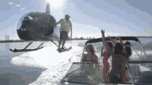 Helicopter Boat GIF - Helicopter Boat Speedboat GIFs