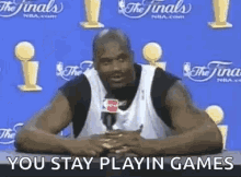 Shaquille O Neal Laughing GIF - Shaquille O Neal Laughing You Stay GIFs