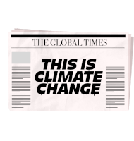 This Is Climate Change Melting Sticker - This Is Climate Change Melting The Global Times Stickers