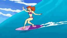 daphne scooby doo surfing bikini fail