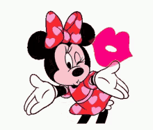 Besos Minnie Mouse GIF - Besos Minnie Mouse Blow Kiss GIFs
