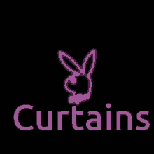 playboy bunny logo curtains
