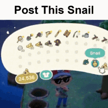 Post This Snail Get Snailed GIF - Post This Snail Get Snailed Animal Crossing GIFs