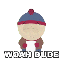 Woah Dude Stan Marsh Sticker - Woah Dude Stan Marsh South Park Stickers