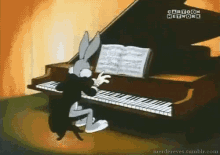 Piano Bugs Bunny GIF - Piano Bugs Bunny Typewriter GIFs