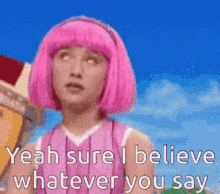Yeah Sure Believe GIF - Yeah Sure Believe Whatever You Say GIFs