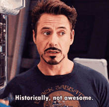 Tony Stark Historically GIF - Tony Stark Historically Not Awesome GIFs