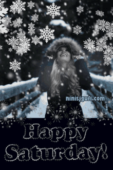 Happy Saturday Winter GIF - Happy Saturday Winter Snowflakes GIFs