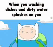 When You Washing Dishes & Dirty Water Splashes On You GIF - Dirty Water Washing Dishes Splash GIFs