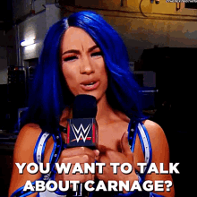 Sasha Banks You Want To Talk About Carnage GIF - Sasha Banks You Want To Talk About Carnage Wwe GIFs