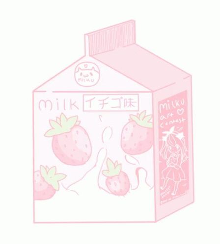 Pink Milk Carton Sticker - Pink Milk Carton Strawberry - Discover ...