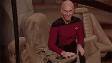 Frisky Picard GIF - Star Trek Patrick Stewart Captain Picard GIFs