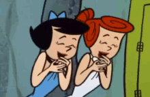 Betty Rubble Wilma Flintstone GIF - Betty Rubble Wilma Flintstone Women Laugh GIFs