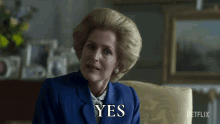 Yes Margaret Thatcher GIF - Yes Margaret Thatcher Gillian Anderson GIFs