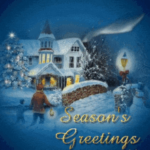 seasons greetings sparkle winter