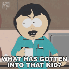 What Has Gotten Into That Kid Randy Marsh GIF - What Has Gotten Into That Kid Randy Marsh South Park GIFs