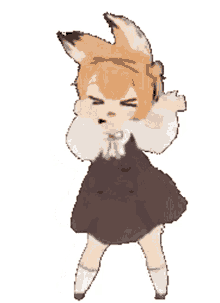 cute chibi fox dancing cute chibi fox dancing