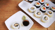 Sushi Setup GIF - Sushi Japanesefood Californiaroll GIFs