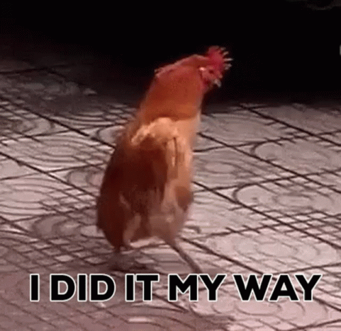 chicken,I Did It My Way,controller,gif,animated gif,gifs,meme.