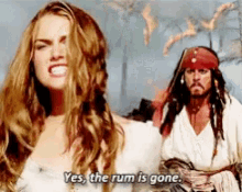 yes the rum is gone johnny depp