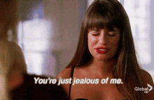 Glee Rachel Berry GIF - Glee Rachel Berry Youre Just Jealous Of Me GIFs