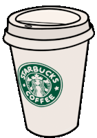 Starbucks Coffee Cup Of Coffee Sticker - Starbucks Coffee Cup Of Coffee White Cup Stickers