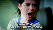 Greys Anatomy April Kepner GIF - Greys Anatomy April Kepner Now Move Or I Will Run You Down GIFs