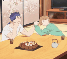 anime strong fate arm wrestling funny