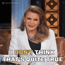 I Dont Think Thats Quite True Michele Romanow GIF - I Dont Think Thats Quite True Michele Romanow Dragons Den GIFs