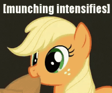 Applejack Munching Intensifies GIF - Applejack Munching Intensifies Mlp GIFs