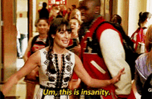 Glee Rachel Berry GIF - Glee Rachel Berry Um This Is Insanity GIFs