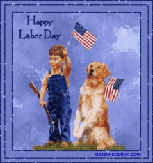 Happy Labor Day Dogs GIF - Happy Labor Day Dogs Kids GIFs