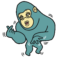 Idol Gorilla Sticker - Idol Gorilla Animal Stickers
