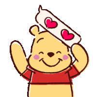 Pooh Cute Sticker - Pooh Cute Happy Stickers