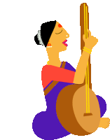 Sanjana Plays The Sarod. Sticker - Good Morning Guitar Google Stickers