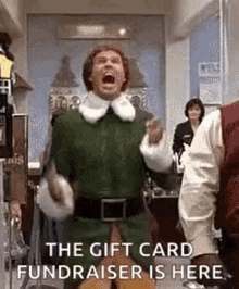 Gift Card Fund Raiser Elf GIF - Gift Card Fund Raiser Elf Buddy GIFs