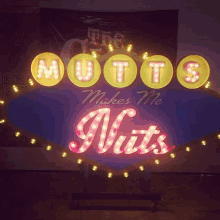Vintage Style Signs Mutts Makes Me Nuts GIF - Vintage Style Signs Mutts Makes Me Nuts Flag GIFs