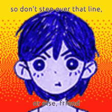 So Dont Step Over Than Line Or Else Friend GIF - So Dont Step Over Than Line Or Else Friend So Dont Step Over That Line Or Else Friend GIFs