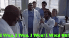 Greys Anatomy Levi Schmitt GIF - Greys Anatomy Levi Schmitt I Won I Won I Won I Won Oh GIFs